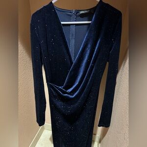 Navy blue long dress